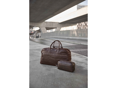 Markberg - Theodore XL Weekendtaske & Dominic Toilettaske - Espresso Brown