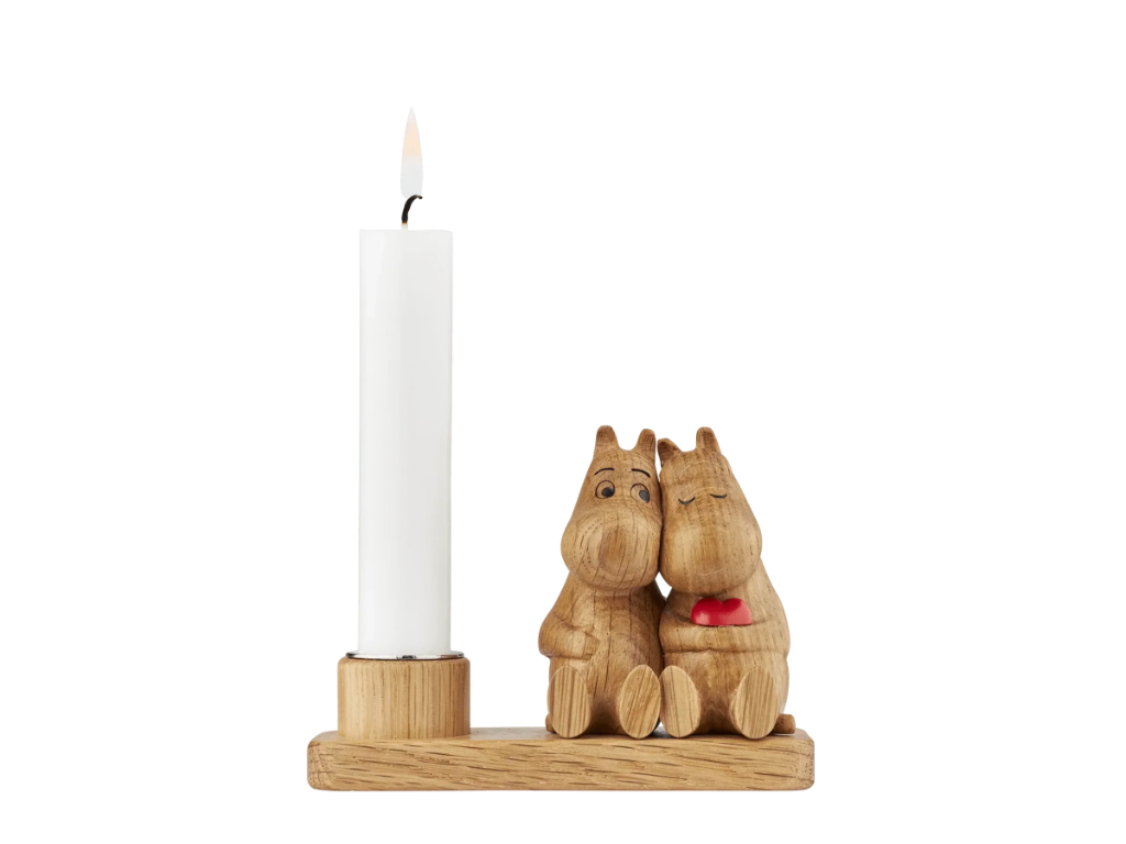 Moomin - Moomin Hug candleholder, Oak, H 7,5 cm