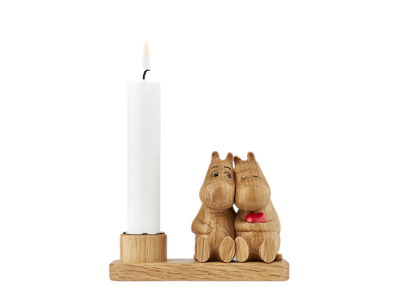 Moomin - Moomin Hug candleholder, Oak, H 7,5 cm
