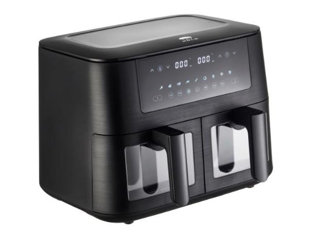 HOLM Dobbelt airfryer 9 L, 2800 watt i mat sort