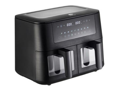 HOLM Dobbelt airfryer 9 L, 2800 watt i mat sort