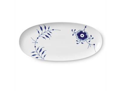 Royal Copenhagen Blå Mega Riflet fad 37 cm