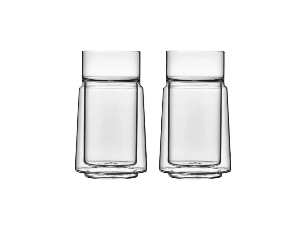 Jacob Jensen Termoglas 2 stk 33 cl i clear