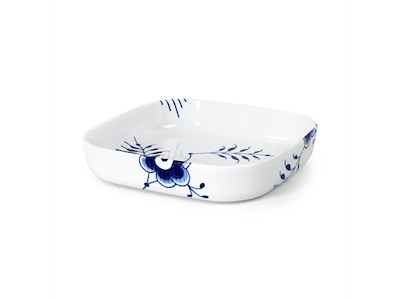 Royal Copenhagen Blå Mega Riflet, ovnfast fad 25x25 cm