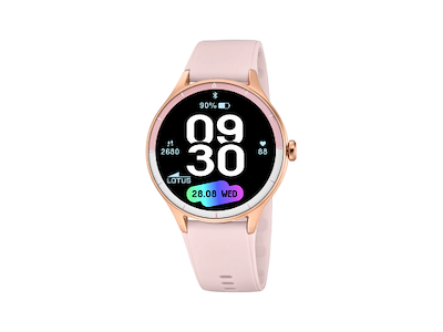 LOTUS Smarttime 2nd Gen med lyserød urskive og urrem