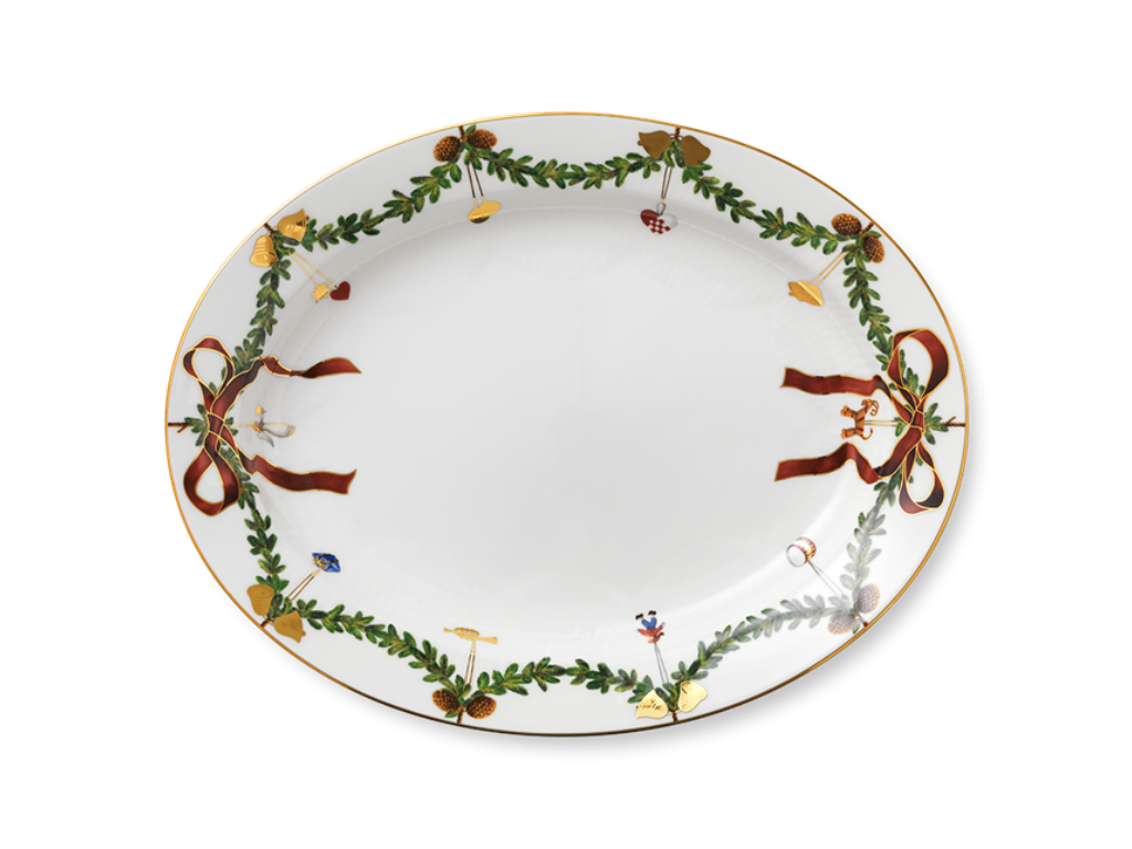 Royal Copenhagen Stjerne Riflet jul, fad 37 cm