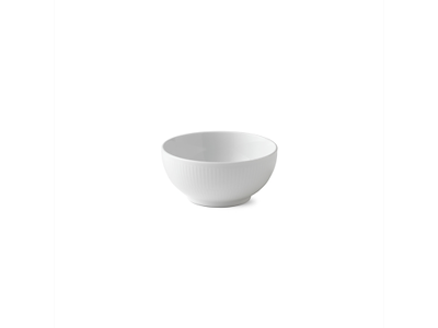 Royal Copenhagen Hvid Riflet skål 13 cm