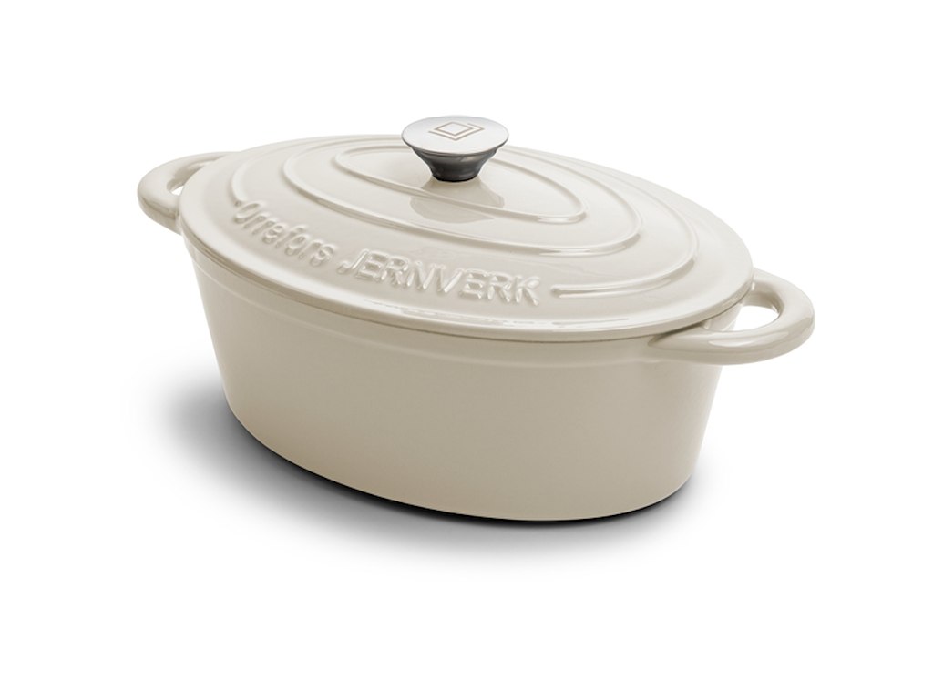 Orrefors Støbejerns Gryde 4 L - 36x22x17 cm - Beige