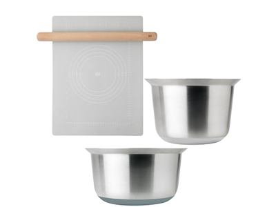 Stelton MIX-IT røreskåle 1,5 og 2,5 liter & BAKE-IT kagerulle og bagemåtte