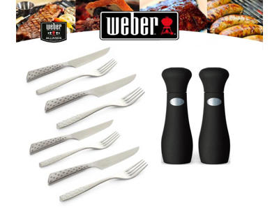Weber Style steaksæt samt salt- og peberkværn