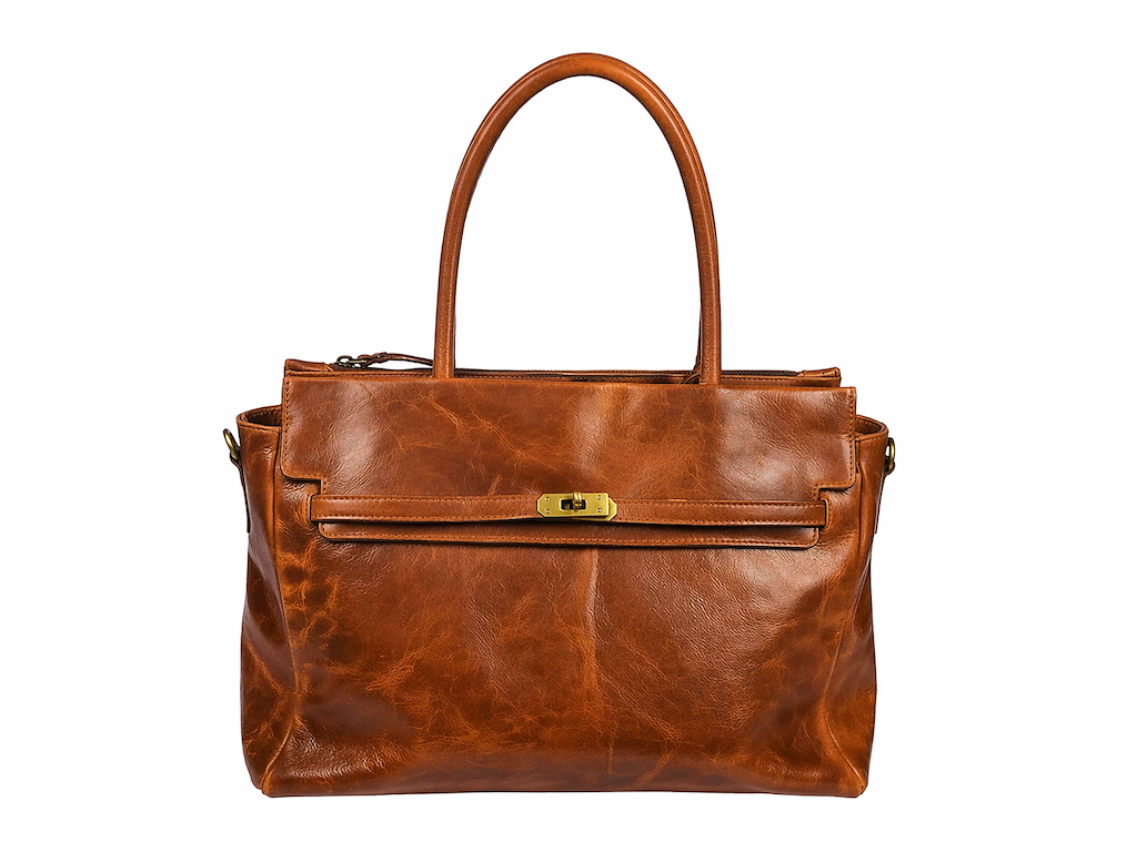 Bon Gout Håndtaske Cambridge 25x28x14 cm - Cognac 