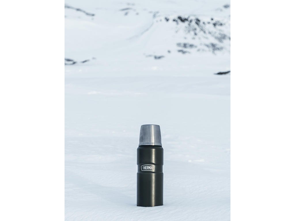 Thermos Termoflaske 470 ml i army, Stainless King