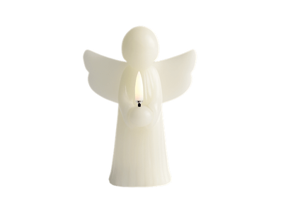 Uyuni Engle figur 11x15,5 cm - 2 stk. - Vanilje