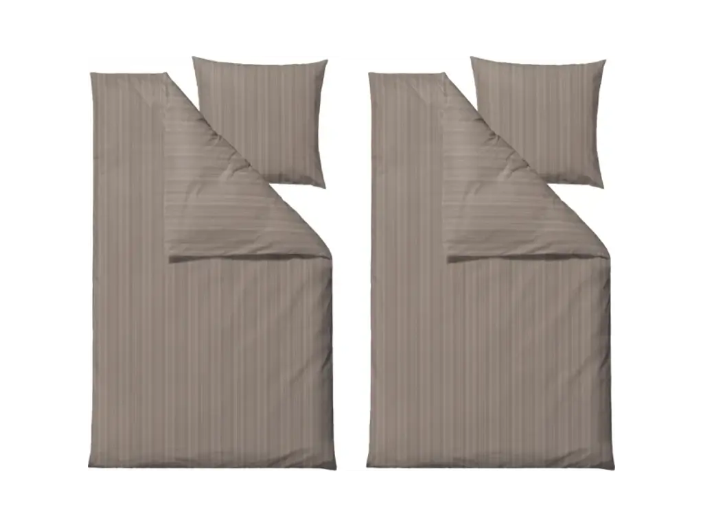Södahl Sengetøj, 2 sæt 140 x 220 cm i taupe, Noble
