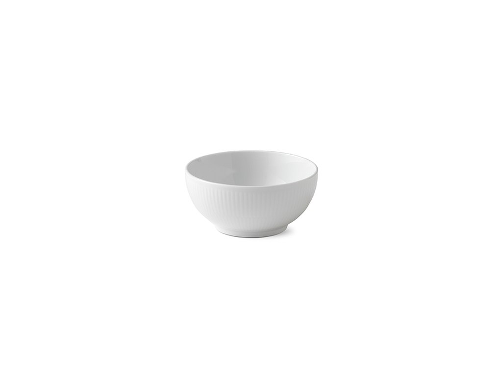 Royal Copenhagen Hvid Riflet skål 13 cm
