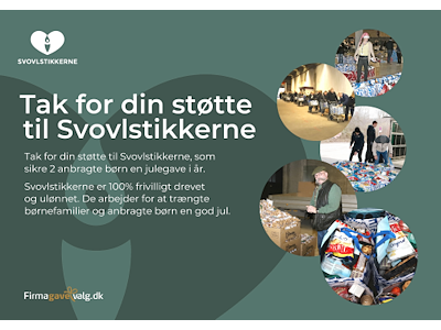 Julehjælp til Svovlstikkerne for kr. 200,-