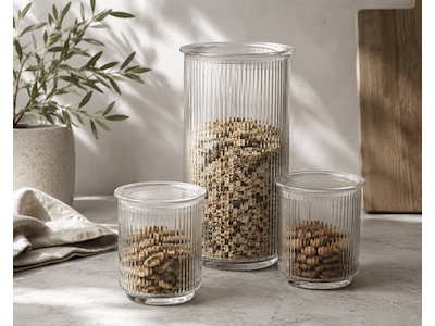 Stelton Pilastro opbevaringskrukker -2 stk. 0,6 l samt 1 stk. 1,3 l