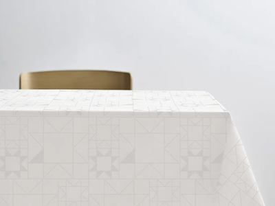 Södahl Star damaskdug 150 x 370 cm, white