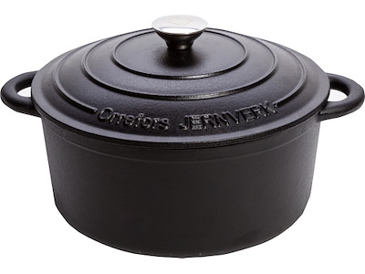 Orrefors Støbejerns Gryde 5 L - 26x12 cm - Sort