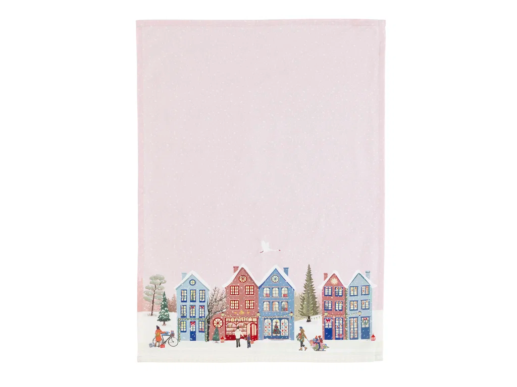 Pillivuyt viskestykke 70 x 50 rose, Vinter - 4 stk.