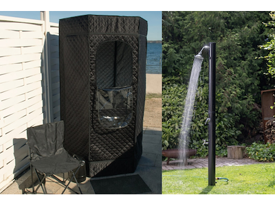 CapableX Solar udendørsbruser & Sauna