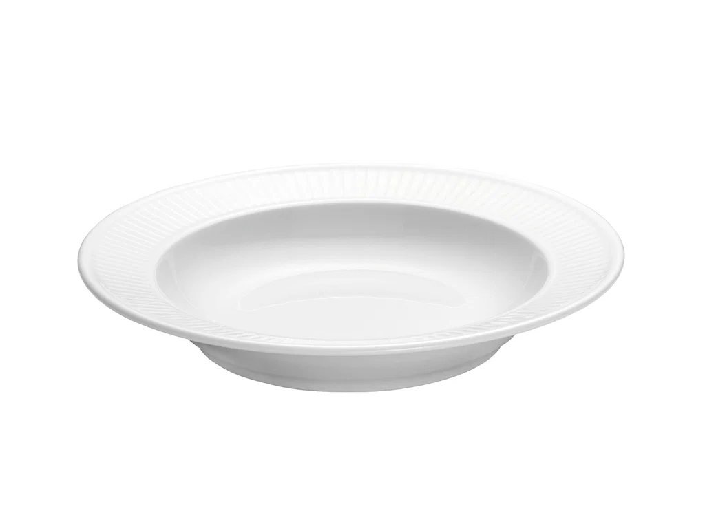 Pillivuyt Plissé dyb tallerken 22 cm - 4 stk.
