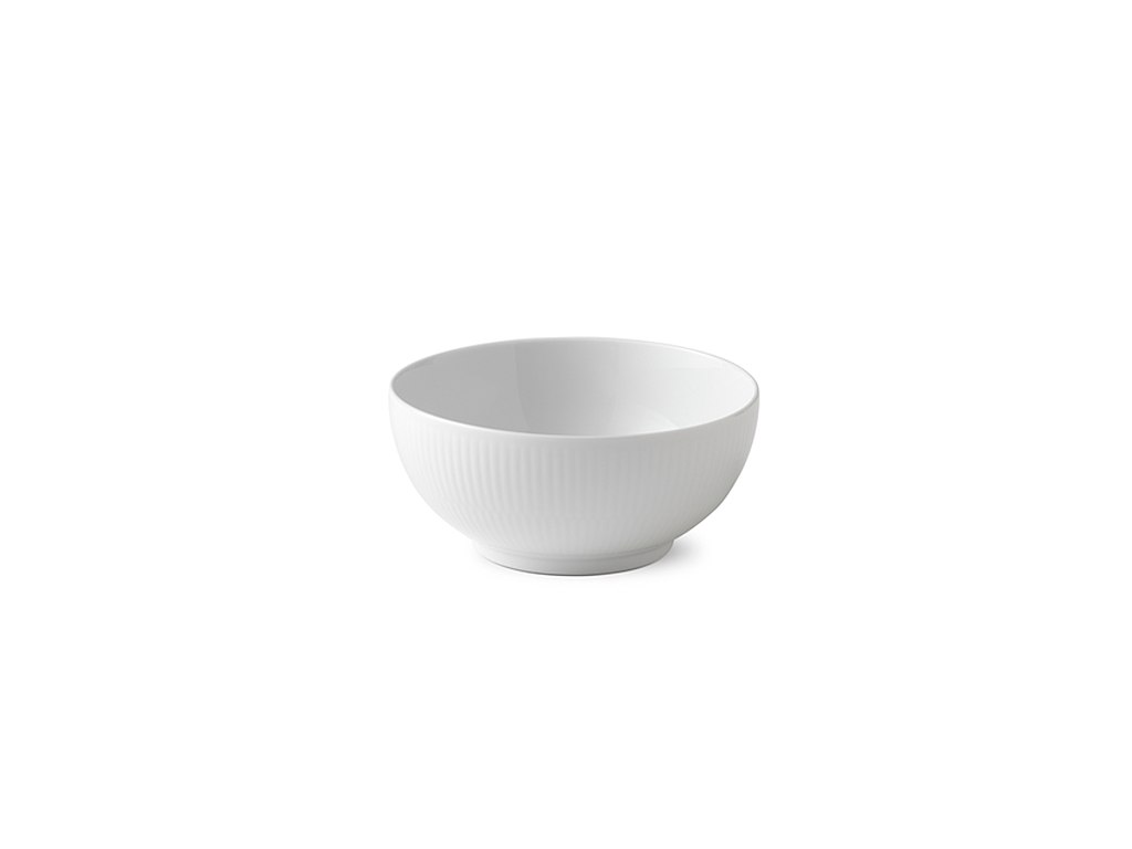 Royal Copenhagen Hvid Riflet skål 15 cm