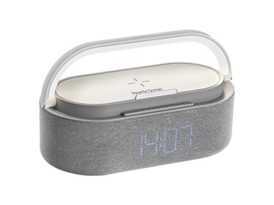 Nordic Sense Alarmur, FM radio, bluetooth højtaler, trådløs oplader og LED lampe