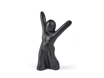 Morsø Skulptur i støbejern 14,5 x 10,2 x 5,5 cm, med individuelt budskab - Du gjorde det! Nyd dit nu lige nu! Det er stærkt