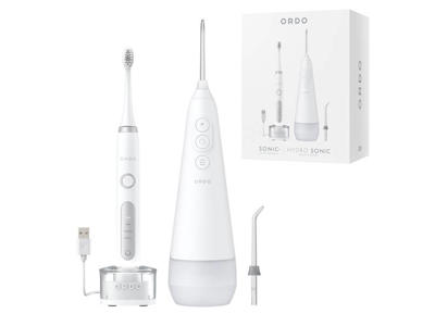 ORDO Sonic+ tandbørste & Hydro Sonic+ Water Flosser - White/Silver