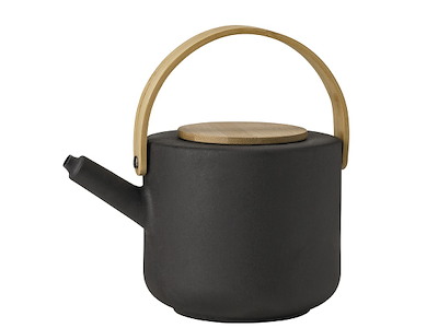 Stelton Theo Tekande 1,2 l og Theo Kop med Coaster 4 stk. samt Stelton Brødpose - Sort
