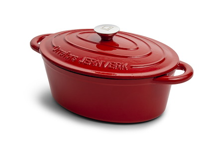 Orrefors Støbejerns Gryde 4 L - 36x22x17 cm - Rød