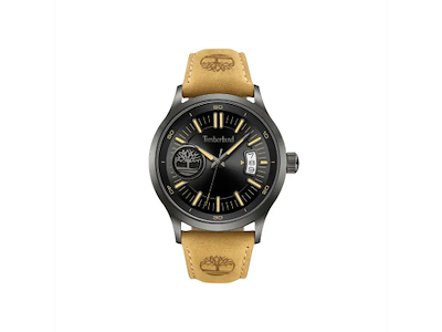 Timberland Trumbull Herreur med gylden læderrem og sort/gylden urskive - Ø 45 mm