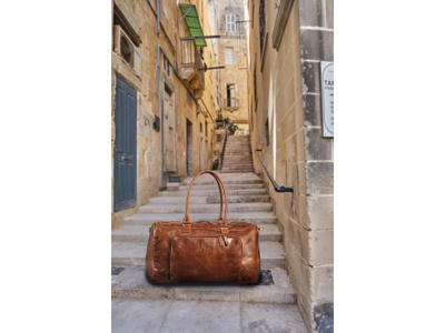 Bon Gout Cambridge Weekend Bag - Cognac
