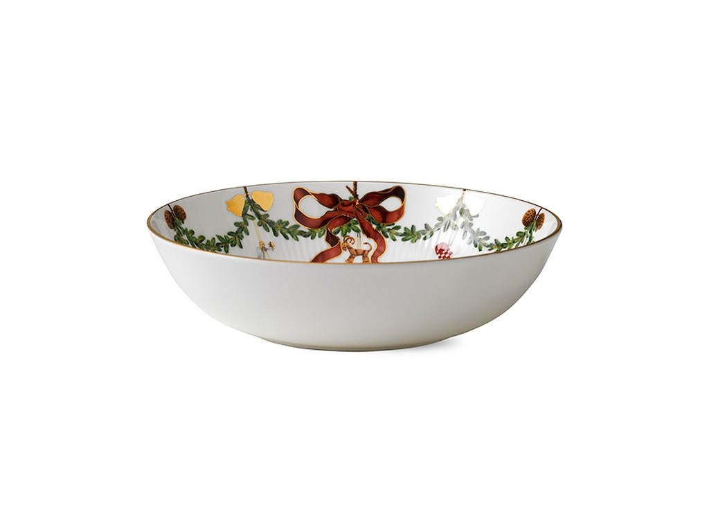 Royal Copenhagen Stjerne Riflet jul, skål 175 cl - 24 cm
