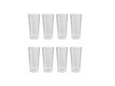 Stelton Pilastro long drikkeglas 0,3 l - 8 stk. - Clear