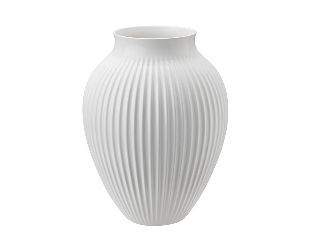 Stelton Knapstrup vase H27 cm - ripple hvid
