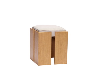 Forma Skammel snad/natur - 39x39x46 cm